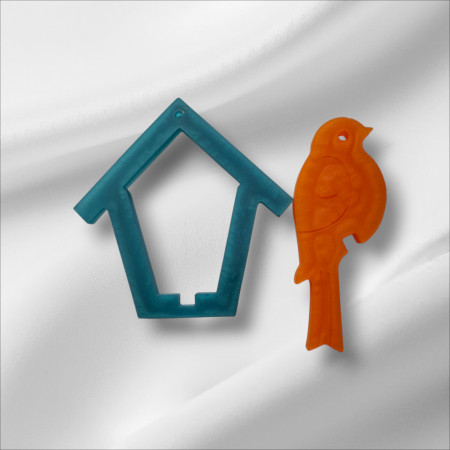 Aufhänger- Haus mit Vogel