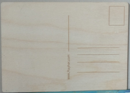 Holz Postkarte